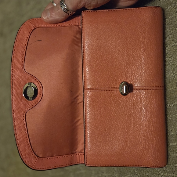 Coach Orange Leather Wallet Classic Design - Picture 3 of 8